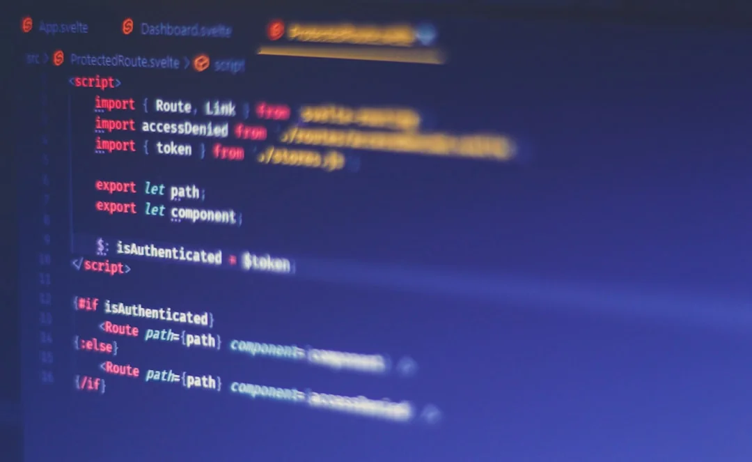 A contemporary computer display showing web design work, highlighting creative visuals in a workspace.